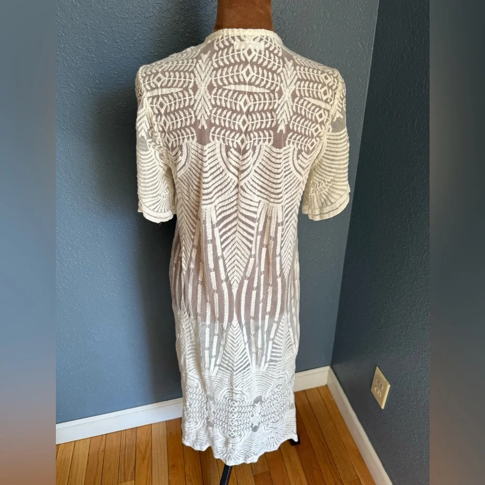 White Lace Swim Cover-Up festival layer Size S boho concert